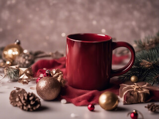 Christmas  New Year mug mockup