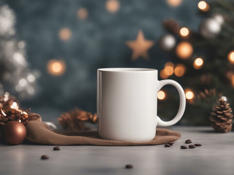 White Blank Coffee Mug Mock Close Mug Sunshine Some Large Stock Photo by  ©Capdesign 194311840