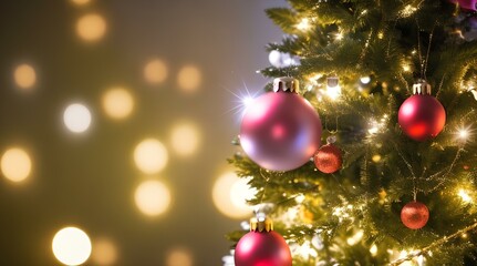 Fototapeta na wymiar interior christmas. magic glowing tree, fireplace, gifts in the dark