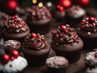 Christmas New Year cupcakes 