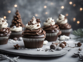 Christmas New Year cupcakes 