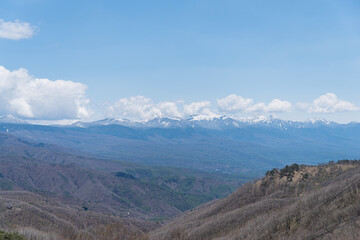 冠雪期の八ヶ岳の峰々