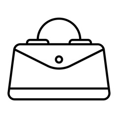 Fashionable Bag Outline Icon