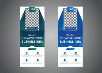 business roll up banner poster or flyer pamphlet brochure design