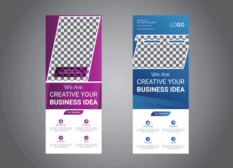 business roll up banner pamphlet brochure design 