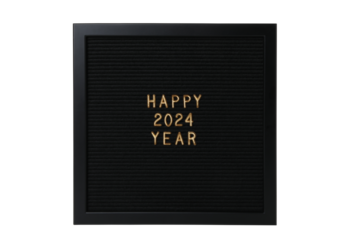 PNG, black card 2024, isolated on white background