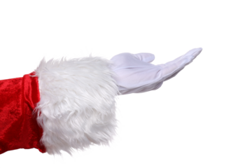 PNG, New year concept, hand of Santa Claus , isolated on white background