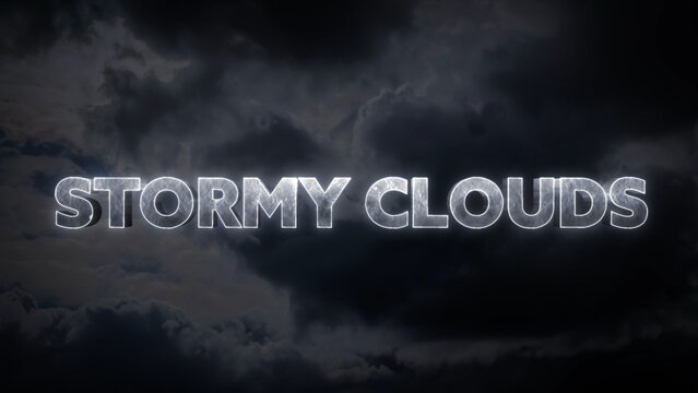 Dark Stormy Clouds Metal Title Intro Template