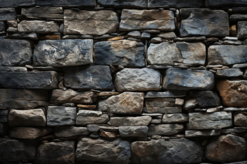 Fototapeta premium Grey/Brown Stone Wall Background - Generative AI