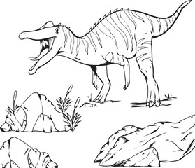 Hand drawn irritator illustration for children's picture book