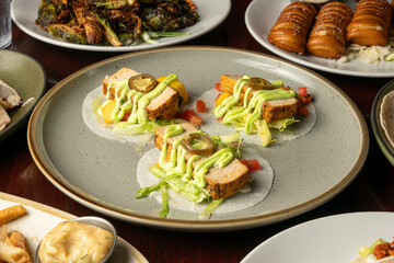 Tofu tacos on rice paper