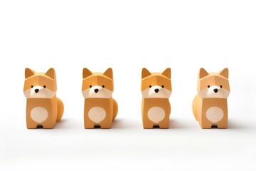 コルクでできた柴犬（3D）