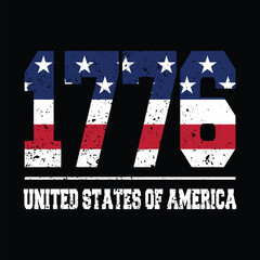 United states of america 1776 design, america flag 1776 indepedence day design