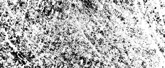 Vector Overlay Distress grain monochrome design, grunge texture transparent background white and black.