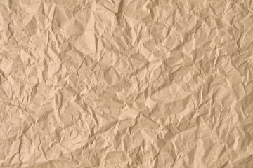 Crumpled Kraft Paper Texture Background