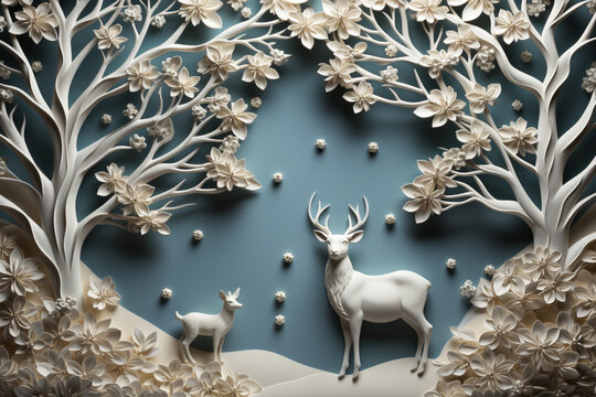 Stylish Christmas Background - Generative AI