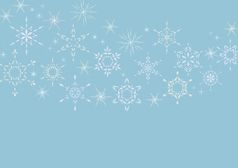 クリスマス 冬 キラキラ 光 背景素材 水色