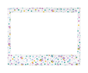 decorative polaroid photo frame, png file