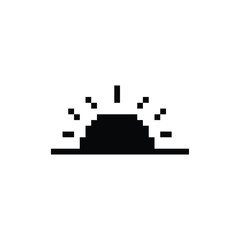 Fototapeta premium this is weather icon 1 bit style in pixel art with black color and white background ,this item good for presentations,stickers, icons, t shirt design,game asset,logo and your project.