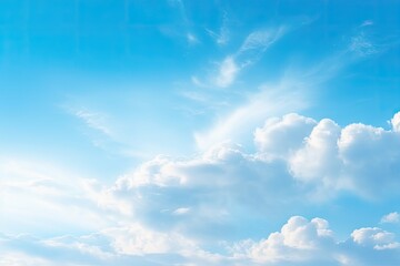 Fototapeta premium Beautiful sky with clouds. Generative AI.