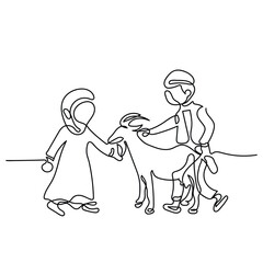 vector line art of eid ul adha 