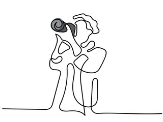 illustration of a person with a camera