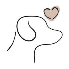 illustration of a pet dog