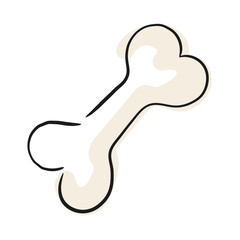 dog food illustration line art