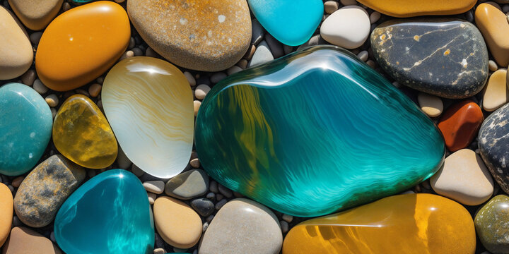 colorful pebbles stones background