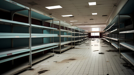 Desolate Store Shelves