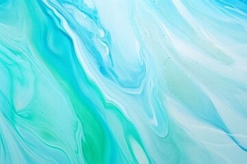Obraz premium Pastel cyan mint or teal liquid marble watercolor background