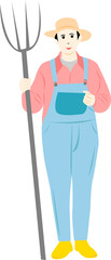 farmer with a pitchfork