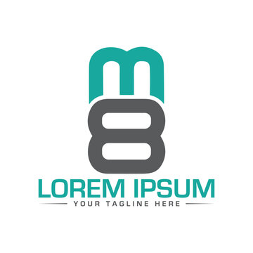 M8 letter logo design unique design logo