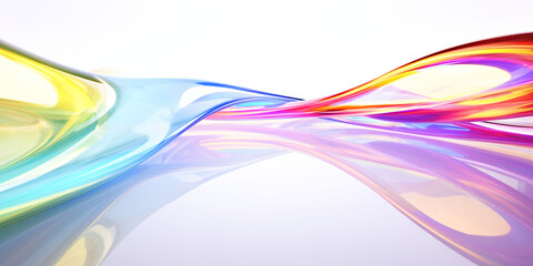 Twisted transparent rainbow, white background.
Modified Generative Ai image.