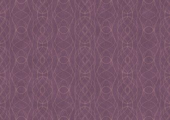 Fototapeta premium Hand-drawn abstract seamless ornament. Pale pink on a purple background. Paper texture. Digital artwork, A4. (pattern: p10-1c)