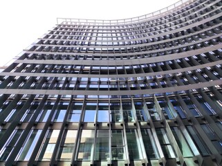 office building. Warsawa, Poland - September 24, 2023: Modern urban lifestyle. street view