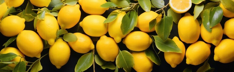 Lemon tree. Delicious lemons. Vitamin c, healthy products. Concept of taste, foot, health eating, diet, nutrition. Wallpaper, background.