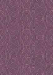 Hand-drawn abstract seamless ornament. Pale pink on a purple background. Paper texture. Digital artwork, A4. (pattern: p10-1e)