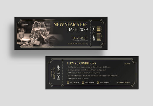 NYE Event Ticket Layout