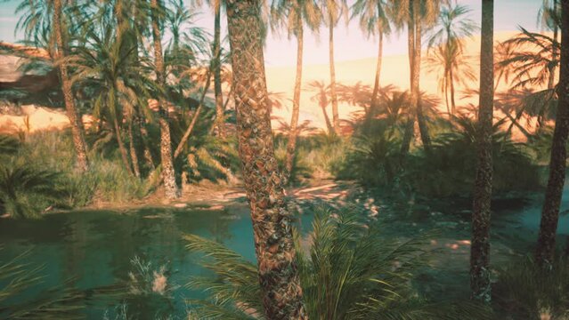 desert oasis among the dunes