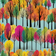 autumn landscape with trees