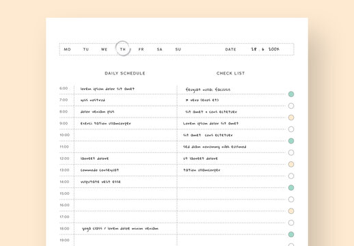 Business Planner Layout With Clean Design