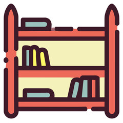 illustration of a Bookshelves icon