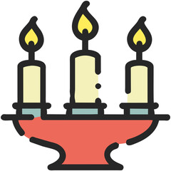 illustration of a candle holder icon 