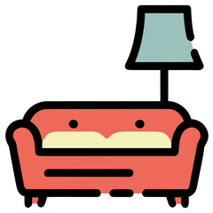 illustration of a sofa icon 