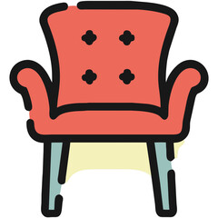 illustration of a armchair icon 