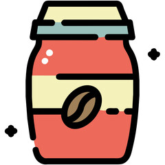 illustration of a coffee jar icon 