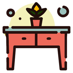 illustration of a table icon 
