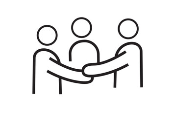 agreement icon, is a vector illustration, very simple and minimalistic. With this agreement icon you can use it for various needs. Whether for promotional needs or visual partnership design ,company