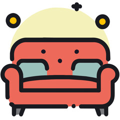 illustration of a sofa icon 